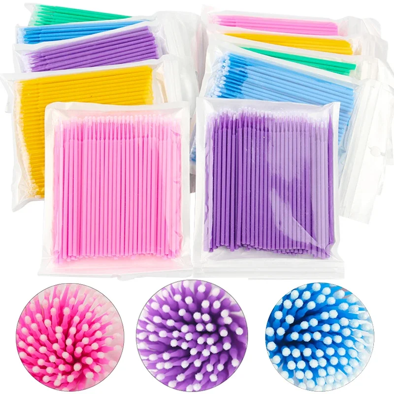 Eyelash Extension Cleaning - 100Pcs Eyelash Cleaning Brush Lash Extension