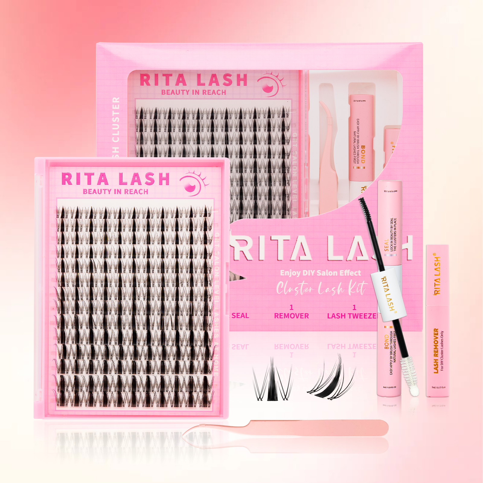 Eyelash Extension Volume - RITALASH 154pcs D Curl Cluster Lash