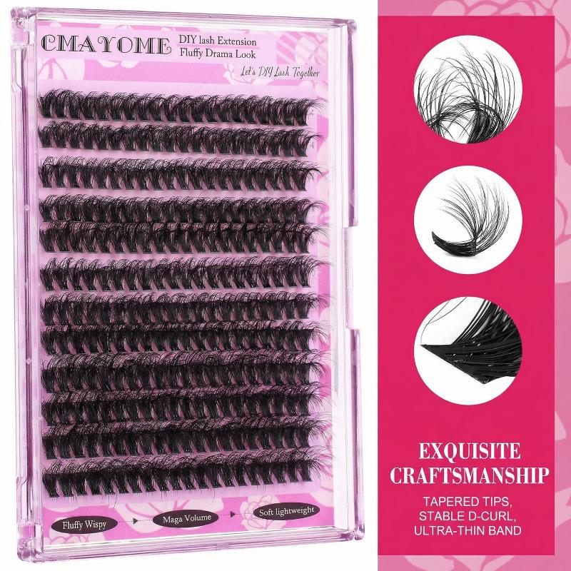 Eyelash Extension Volume - Wispy D Curl Cluster Lashes 14-18mm