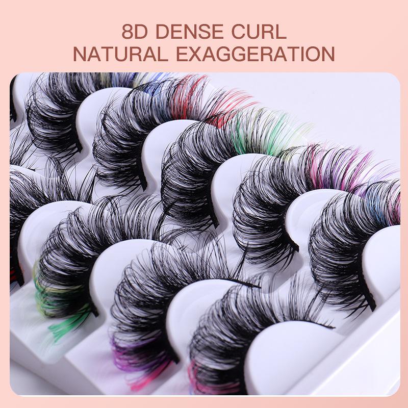 7 Pairs Colorful False Eyelash - Eyelash Extension Volume 리뷰 및 가격