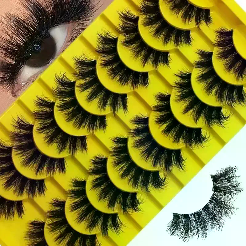10 Pairs Eye Eyelashes 5D Fluf - Eyelash Extension Look 리뷰 및 가격
