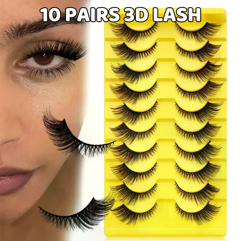 10 Pairs Eye Eyelashes 5D Fluf - Eyelash Extension Look 리뷰 및 가격