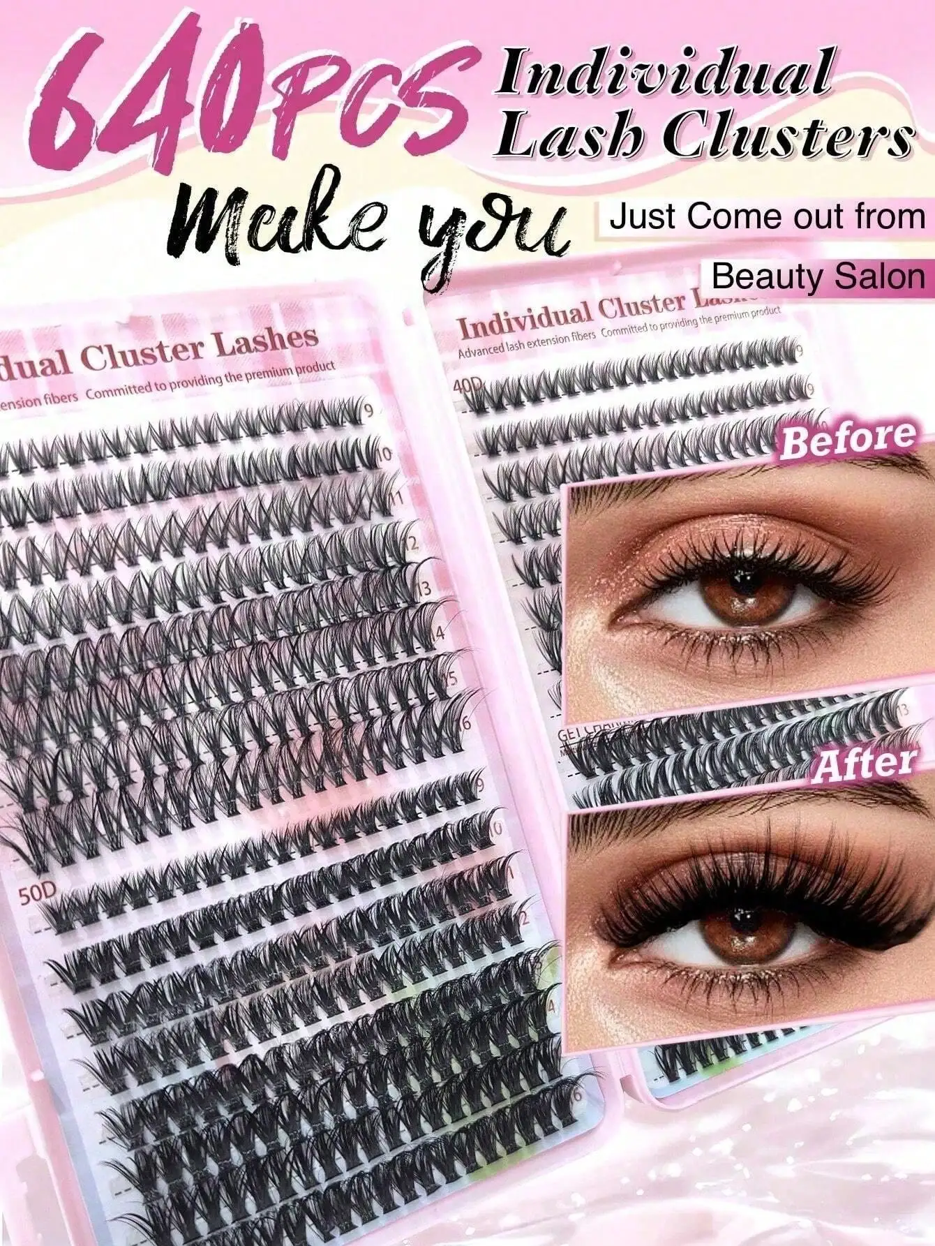 640Pcs Lash Clusters Kit 30D+4 - Eyelash Extension Volume 리뷰 및 가격