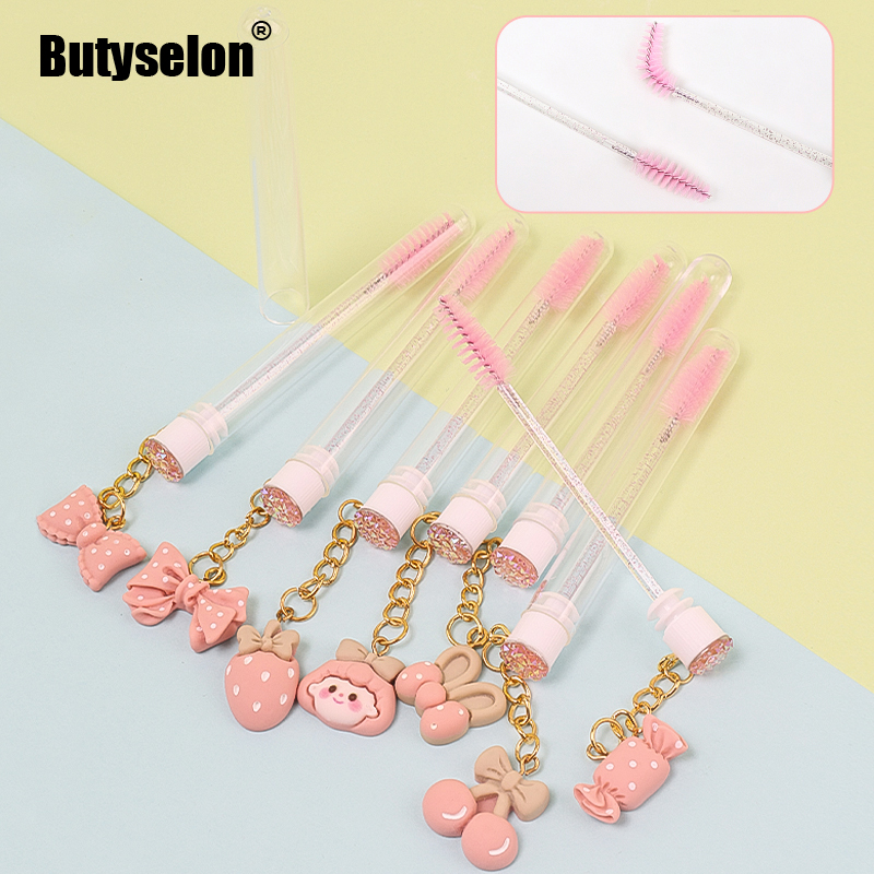 Pink Mascara Wands Cute Keycha - Eyelash Extension Cleaning 리뷰 및 가격