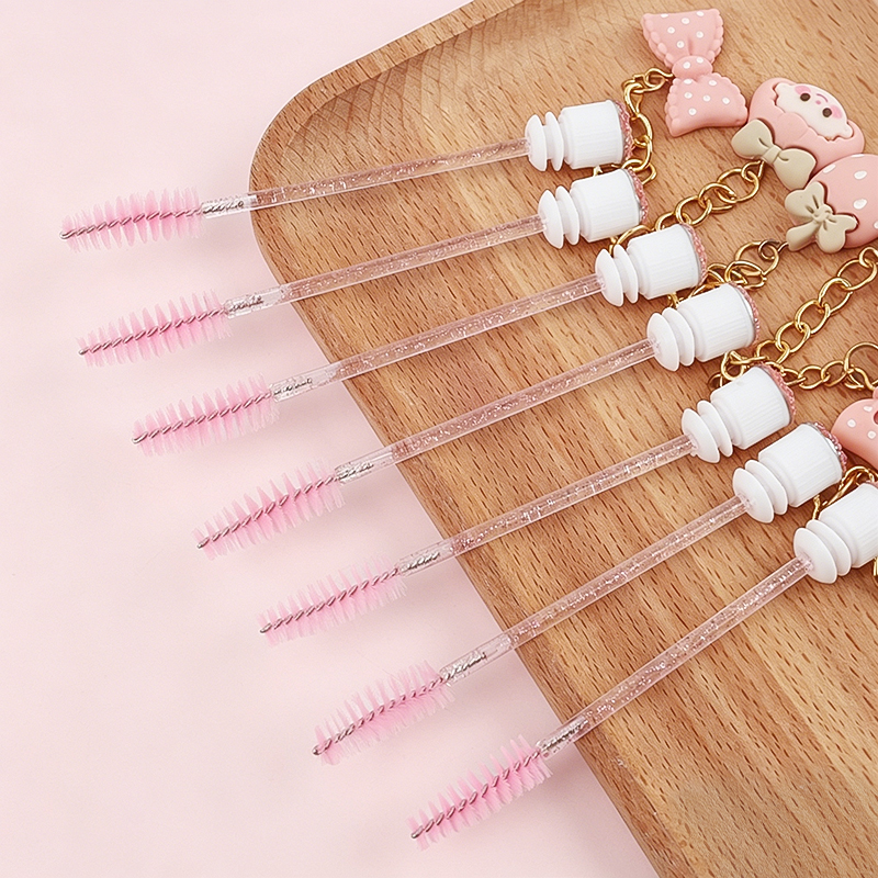 Pink Mascara Wands Cute Keycha - Eyelash Extension Cleaning 리뷰 및 가격