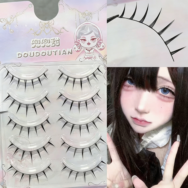 Doudoutian 5 Pairs Natural Man - Eyelash Extension Douyin 리뷰 및 가격
