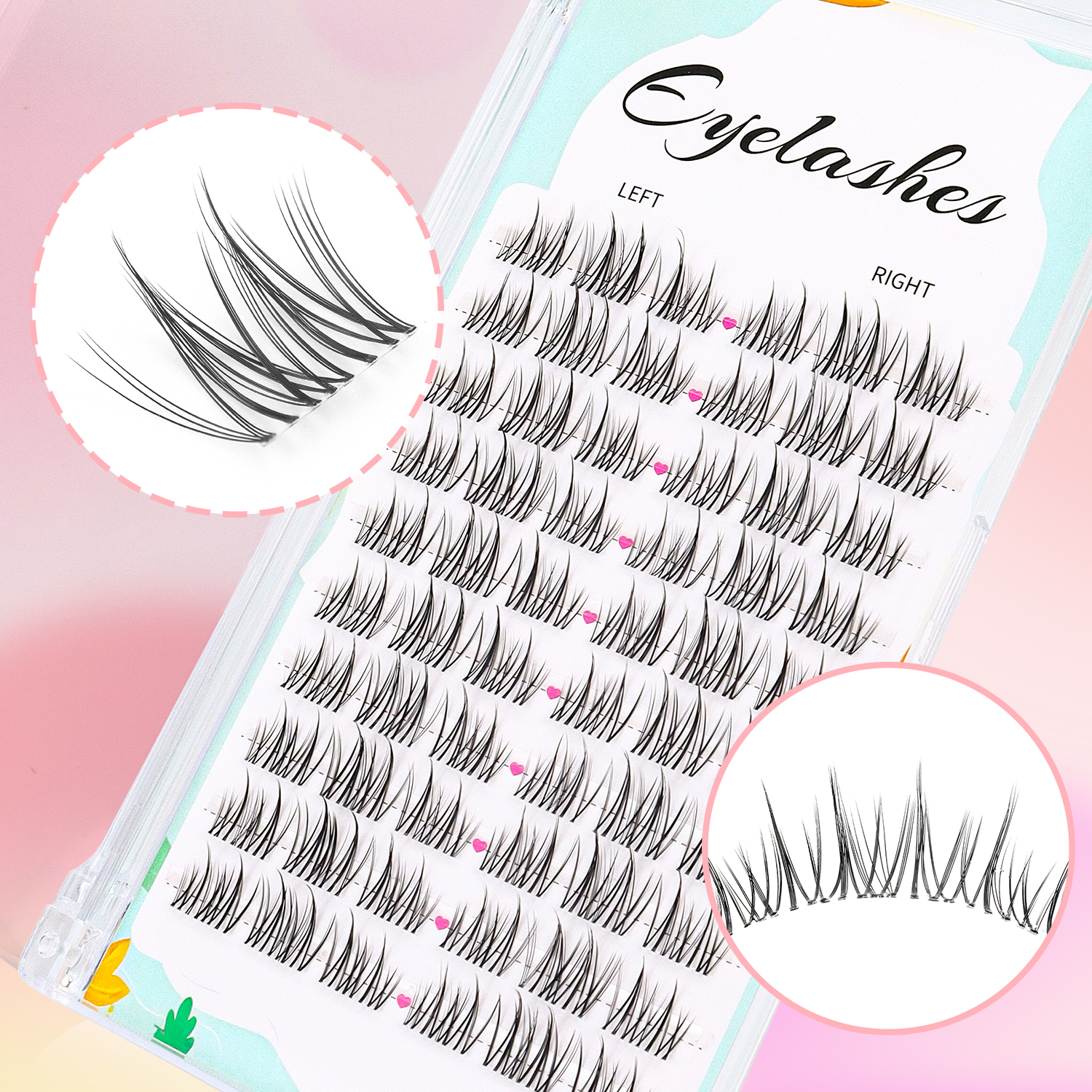 Natural Eyelash Clusters 60pcs - Eyelash Extension Japanese Style 리뷰 및 가격