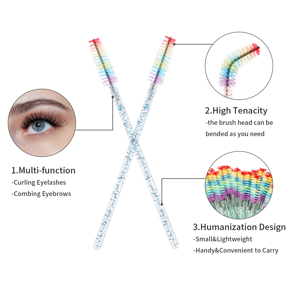 50PCS Rainbow Crystal Eyelash  - Eyelash Extension Jakarta 리뷰 및 가격
