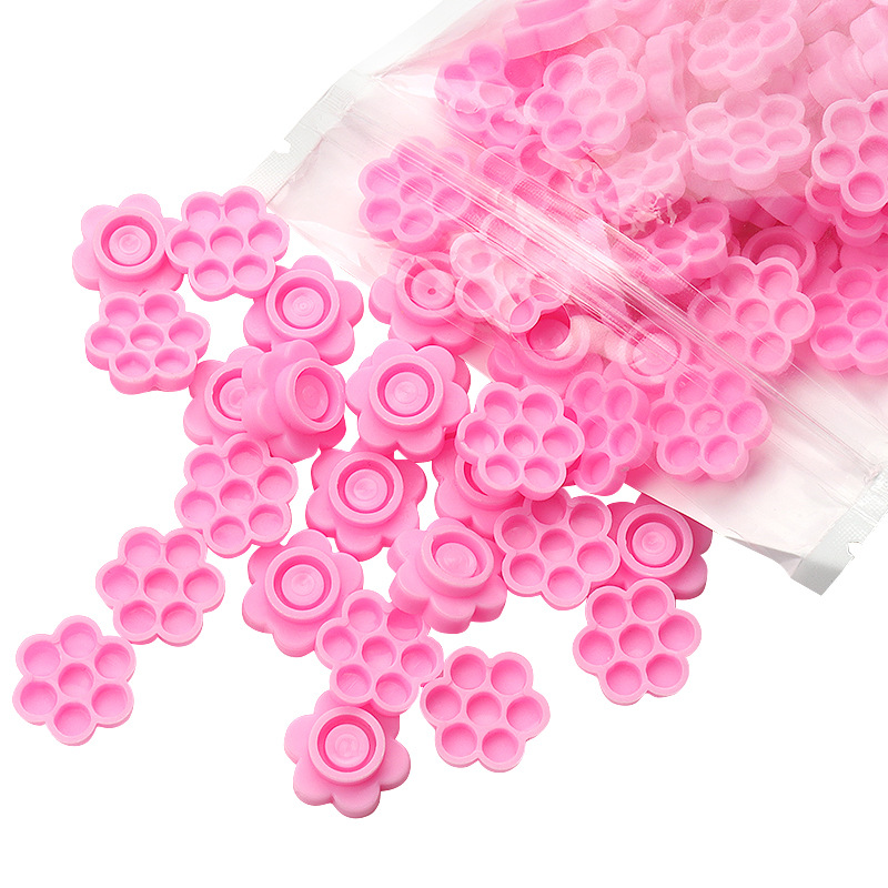 100 Pcs Pink Flower Glue Delay - Eyelash Extension Jakarta 리뷰 및 가격