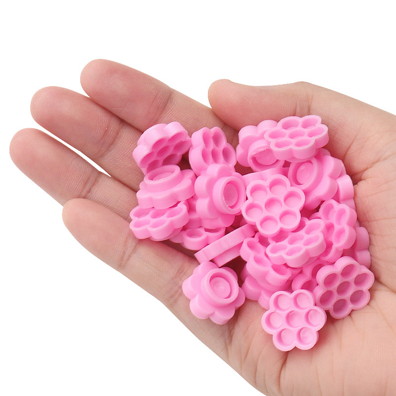 100 Pcs Pink Flower Glue Delay - Eyelash Extension Jakarta 리뷰 및 가격