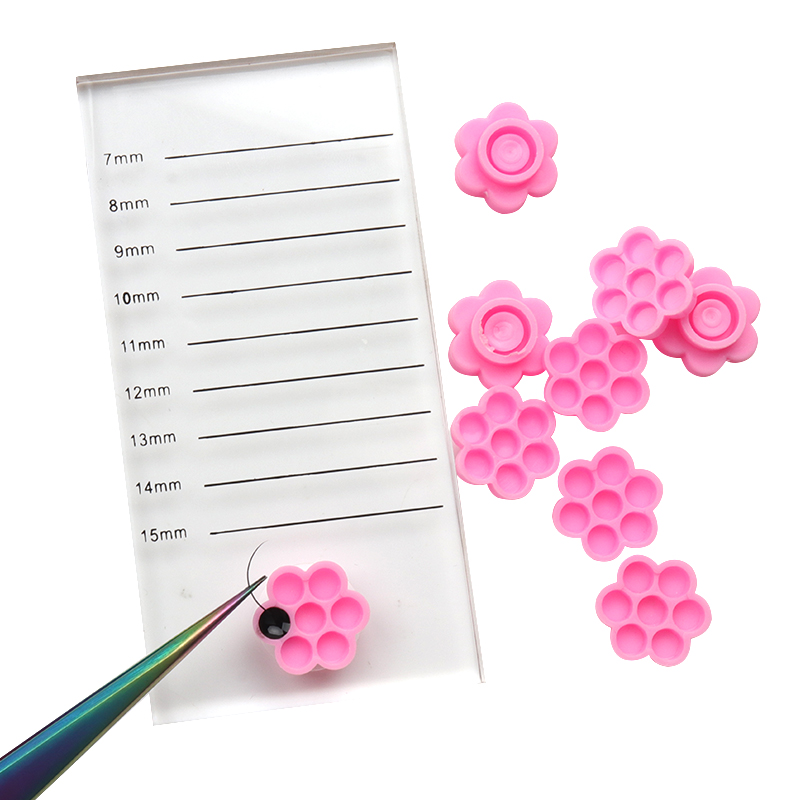 100 Pcs Pink Flower Glue Delay - Eyelash Extension Jakarta 리뷰 및 가격