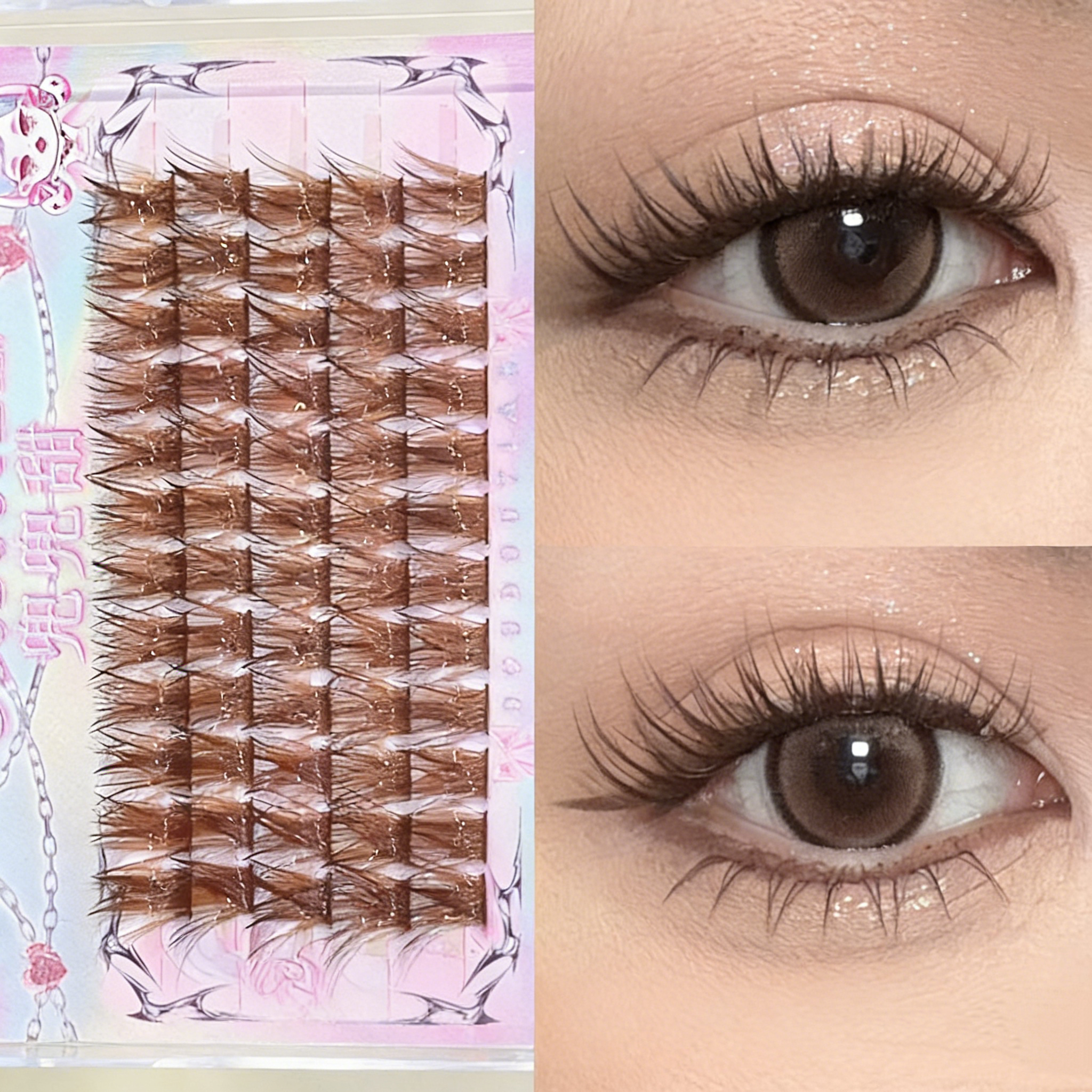 Doudoutian Mocha Coconut Brown - Eyelash Extension Douyin 리뷰 및 가격