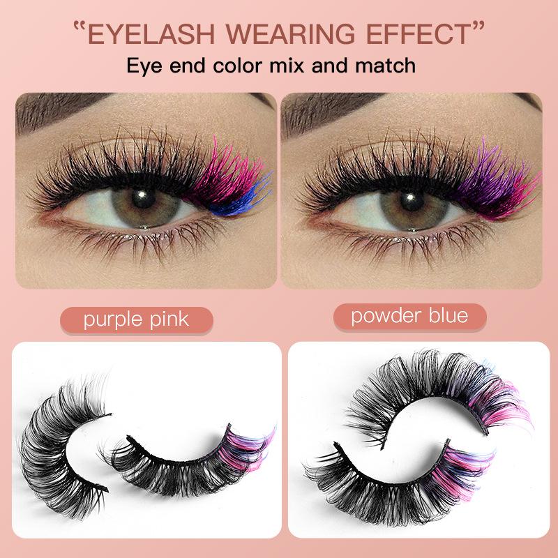 7 Pairs Colorful False Eyelash - Eyelash Extension Volume 리뷰 및 가격