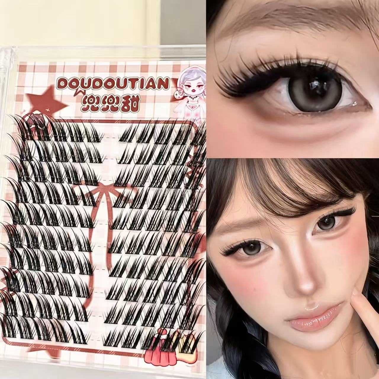 Doudoutian Fox-Style Winged Ey - Eyelash Extension Douyin 리뷰 및 가격